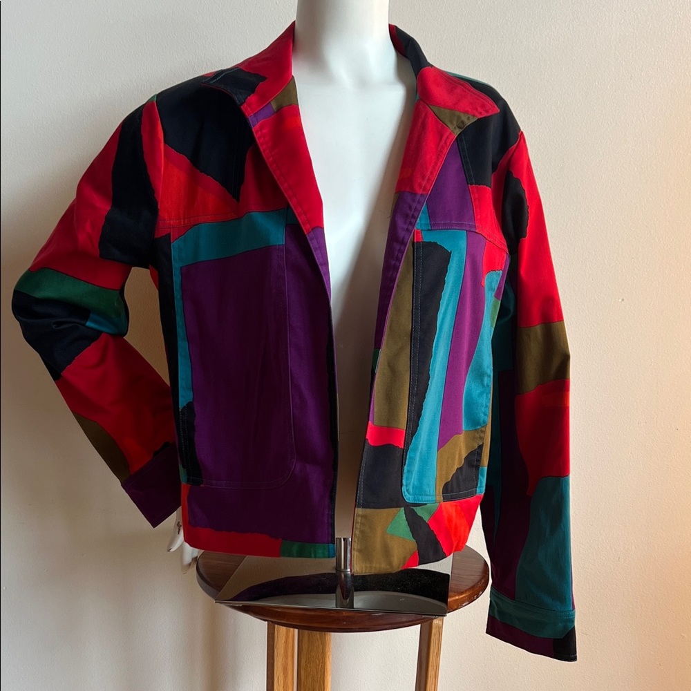 Multicolor Patchwork Women's Blazer vintage stock NWT